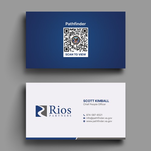 QR Code Handout Card for Veteran Care Innovation Design by Hasanssin