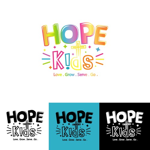 We need a fun, unique logo to launch our new kids church ministry! Design by Bila Designs