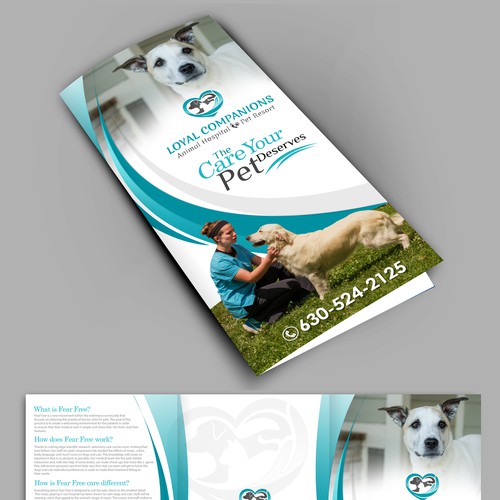 Create an engaging brochure for my animal hospital & pet resortshow we provide the best in pet