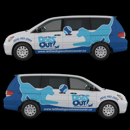 Design a Minivan Vehicle Wrap for Dog Walking Business Design réalisé par theANUNGs