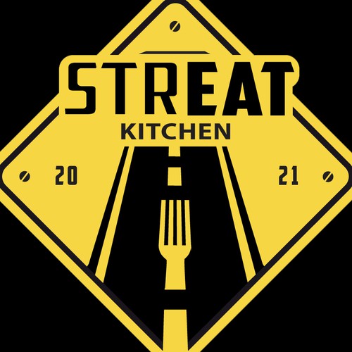 strEAT Kitchen Logo Design by Fortuna Design