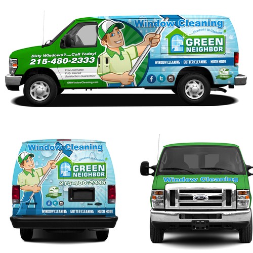 Van Wrap Wanted For Window Cleaning Company Design by ArcDesignz