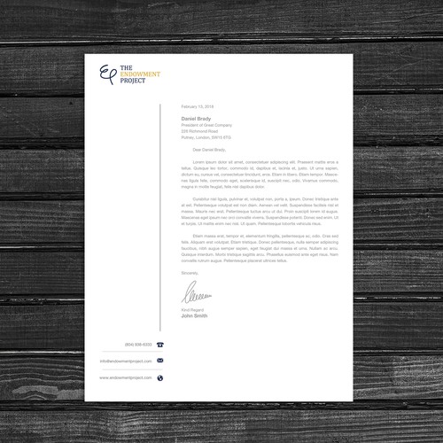 Clean, simple note design, The Endowment Project Design by fastdesign86