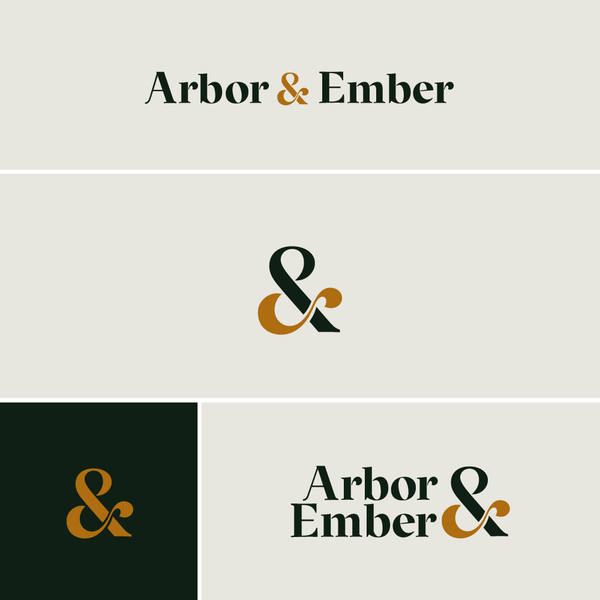 Arbor & Ember — Wordmark with a Custom, Distinctive Ampersand