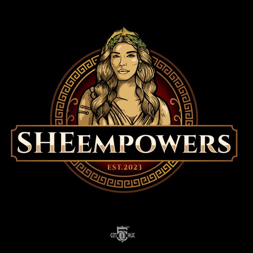 SHEempowers - luxurious design of a woman preferrably in some kind of a circle to appeal to women professionals Design by Cinque❞