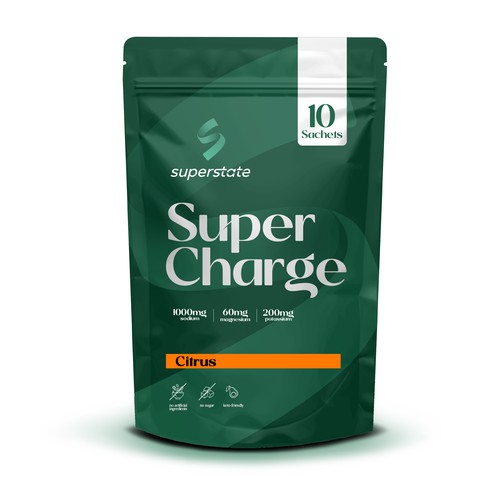 Packaging Design for a clean electrolyte supplement Design by sougatacreative