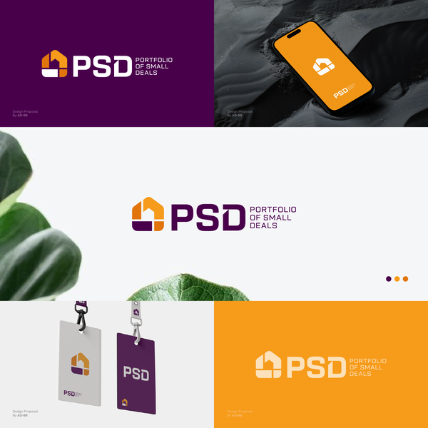 AshokDesignsさんによる「Minimalist Geometric Logo Design for “Portfolio of Small Deals” | Modern Brand Identity」のデザイン