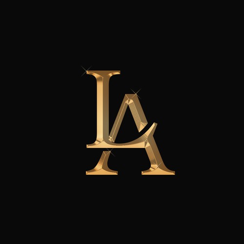 Make Gold Metallic letters jump off the page to help inpsire people to live their dreams Design by logomaster ✅