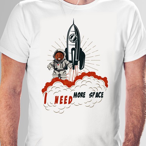 Design by ART.1992 titled "Need Space Tshirt"