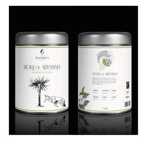 Artistic, luxurious and modern packaging for organic and fair trade coffee bean Ontwerp door OfélieDesign