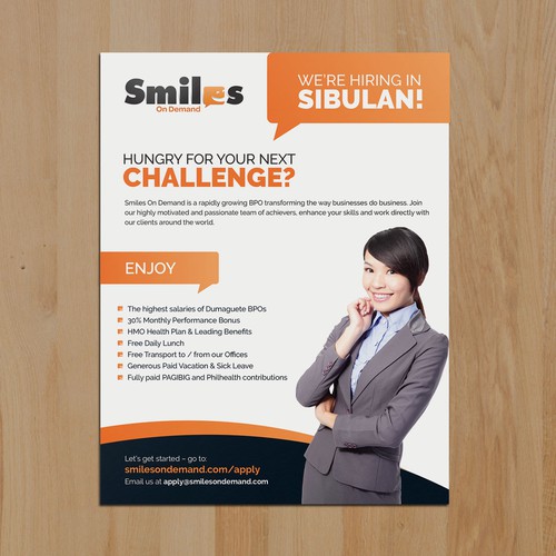 Flyer for Call Center Company - We're Hiring! Design by muaz™