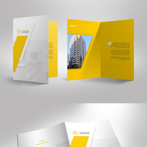 Design by R A Y A ™ titled "CHIC REAL ESTATE BROCHRE MAGAZINE"