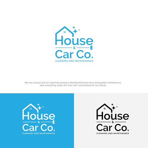 Sophisticated, modern House & Car Cleaning and maintenance company. Design by Ideagrafx