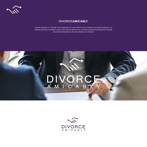 Logo for a new, healthy way for reasonable people to divorce Design by Creago