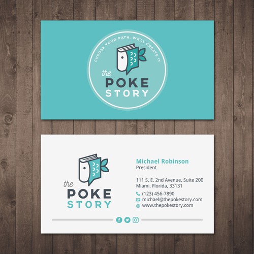 CREATIVE BUSINESS CARD DESIGN FOR THE POKE STORY Diseño de Tcmenk