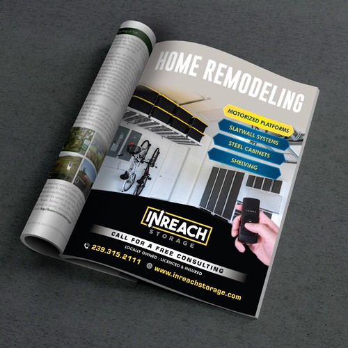 Full Page Magazine ad for Home Remodeling + Additional design consulting work Design réalisé par abirk1