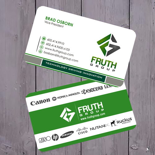 New High Tech Business Cards for High Tech Company Diseño de bleubird