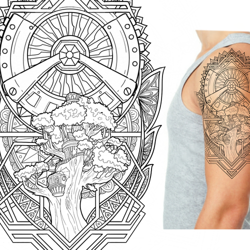 4 amazing half sleeve Mandala tattoo design digital download –  TattooDesignStock