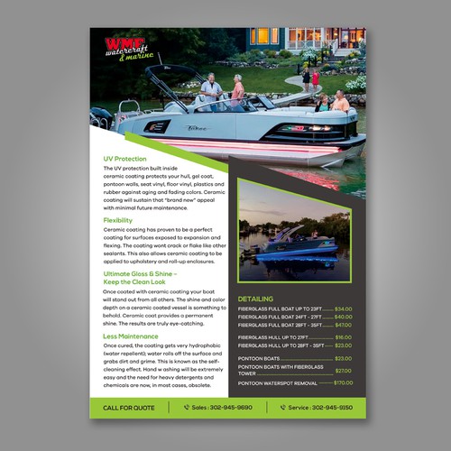 High End Boat Detail Flyer Design by Dzhafir