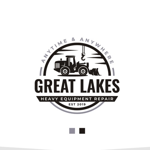 Creative design for heavy equipment repair in the state of Michigan Design by MotionPixelll™