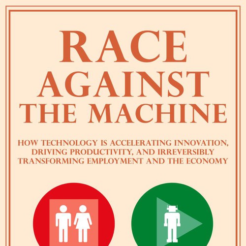 Create a cover for the book "Race Against the Machine" Diseño de Sulci
