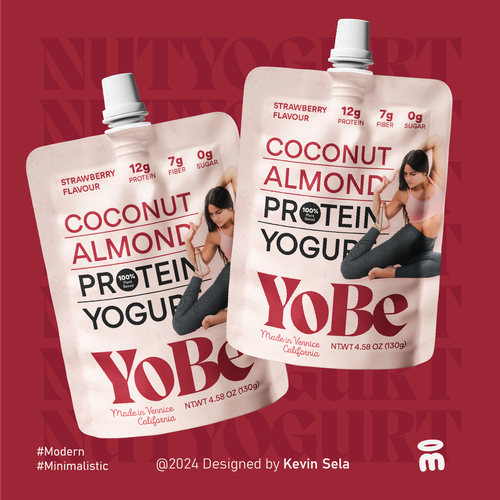 Create Eye-Catching Packaging for YoBe's Protein Yogurt to Shine at Whole Foods Design by Oodly Studio