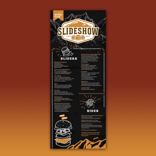 Digital Funky Menu for a Food hall. Design by nurlaily.me