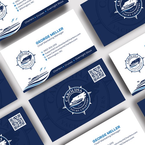 Design Carolina Yacht Charters Business Card por Shila Rani Das