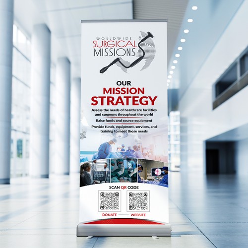 Surgical Non-Profit needs two 33x84in retractable banners for exhibitions Design by Saqi.KTS