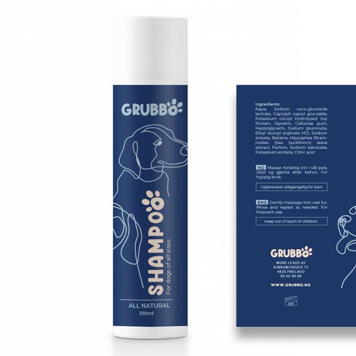 Design label for dog shampoo Design by intanamir