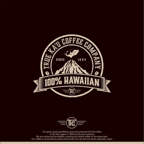 Vintage logo for a fifth generation Hawaii coffee company Design by Sasaki_Kojiro