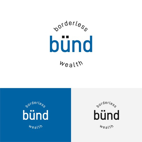 modern minimal logo for Swiss German private bank Design by naya89