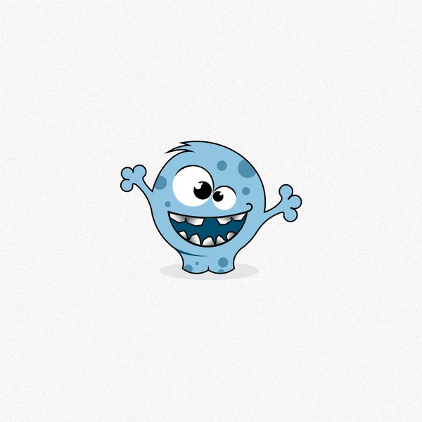 Cute animal or monster for a kids language learning app