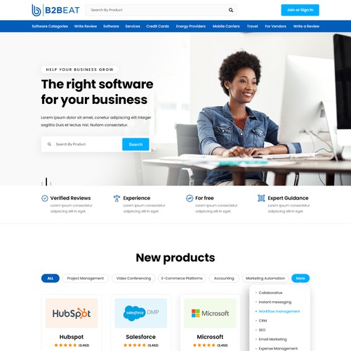 B2B Services Marketplace Website Homepage & PDP Design by Arihant Art