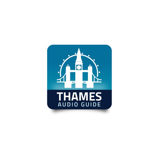 New logo for tourist audio guide of the Thames in London Design by RafaelErichsen