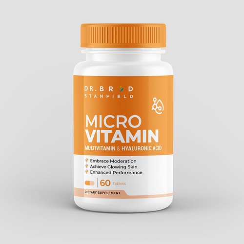 We Need a Vibrant and Scientifically-Inspired Label Design for MicroVitamin Design by Poroyo