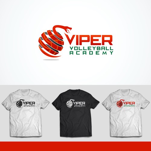 Diseño de Incorporate a snake into a Volleyball Team Logo de opast