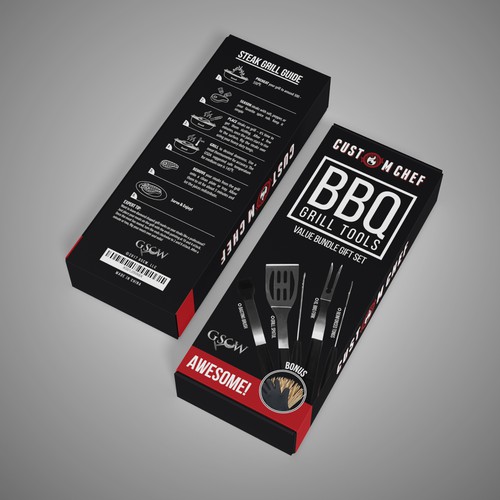 Custom BBQ Grill Tools Package - New Brand. Your help needed! Design réalisé par FAREL_14