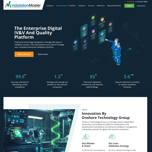 ValidationMaster Digital IV&V Website Re-Design Project Design by 99fella