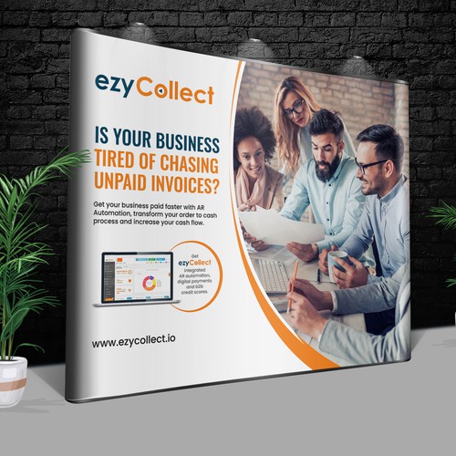 B2B Saas Pull Up Banner for Trade Show Diseño de dezignedge*