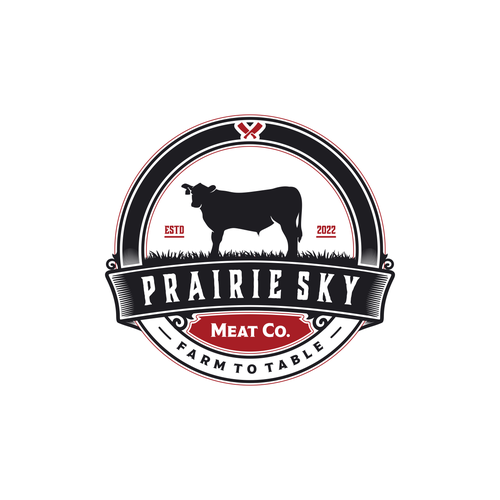 Classic logo design for a high end meat shop Design by ruangartjen