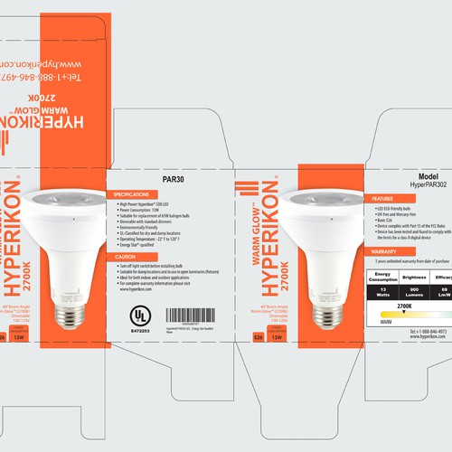 Packaging design for LED Light Bulb Product packaging contest